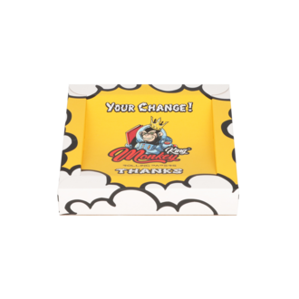 Monkey King yellow payment plate 18x18.4x 3.3cm, made of sturdy cardboard