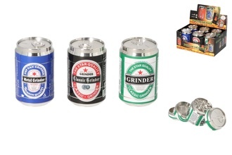 Super Heroes Grinder 4 pcs. beverage cans 3 motifs, Ø 4cm, h. 6.7cm