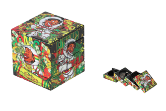 Super Heroes grinder 4parts cube Jamaica astronaut 6x6cm