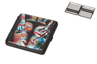 Angelo Zigaretten Etui 20er, 85mm, Frau tätowiert, Gummi