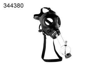 Dreamliner Acrylbong Maske schwarz, Bong versch.Farben Ø3,6cm, Metallchillum