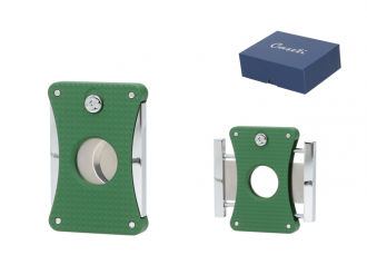Caseti Zigarrenabschneider Chrom/Grün Ring 56