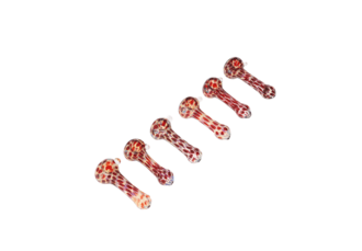 Super Heroes Glaspfeife transparent/rot 11cm, 6er Pack