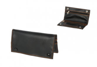 Angelo fine cut bag, imitation leather black, 16x9cm