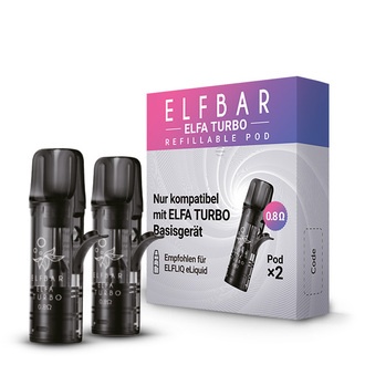 2x ELFBAR ELFA Turbo Refillable Pod 0,8 ohm