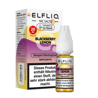 ELFBAR Elfliq SALT Liquid 20mg Blackberry Lemon 10ml
