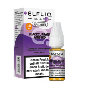 ELFBAR Elfliq SALT Liquid 10mg Blackcurrant Aniseed 10ml