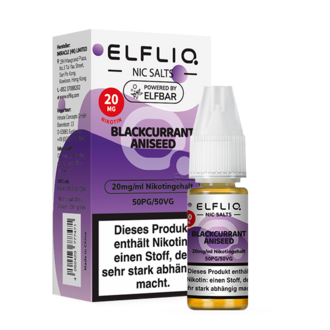 ELFBAR Elfliq SALT Liquid 20mg Blackcurrant Aniseed 10ml