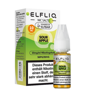 ELFBAR Elfliq SALT Liquid 10mg Sour Apple 10ml