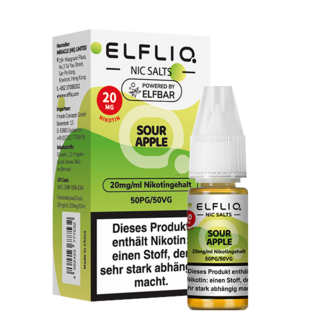 ELFBAR Elfliq SALT Liquid 20mg Sour Apple 10ml