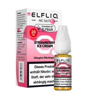 ELFBAR Elfliq SALT Liquid 20mg Strawberry Ice Cream 10ml