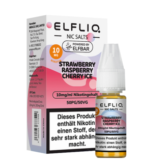 ELFBAR Elfliq SALT Liquid 10mg Strawberry Raspberry Cherry Ice 10ml