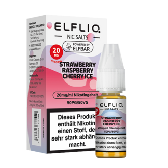 ELFBAR Elfliq SALT Liquid 20mg Strawberry Raspberry Cherry Ice 10ml