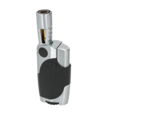 Eurojet Feuerzeug Torch Jet 12cm, chrom/schwarz matt