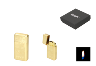 Eurojet lighter jet flame gold-colored matt
