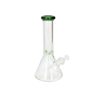 Super Heroes Glasbong Ice konisch transp/grün, H.30cm, Ø4cm, Glaschillum 18er Schliff
