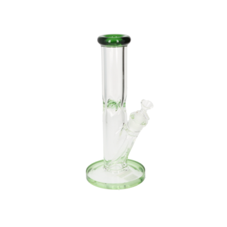 Super Heroes Glasbong Ice Zylinder transp/grün, H.30cm, Ø4cm, Glaschillum 18er Schliff