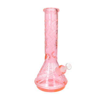 Super Heroes Glasbong Ice konisch transp/neonrot, H.32cm, Ø4cm, Glaschillum 18er Schliff