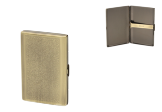 Caseti Zigaretten Etui 7er, goldfarben antik Venetian, Clip
