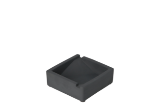 Aschenbecher, Zement quadratisch anthrazit, LxBxH 12x12x4cm