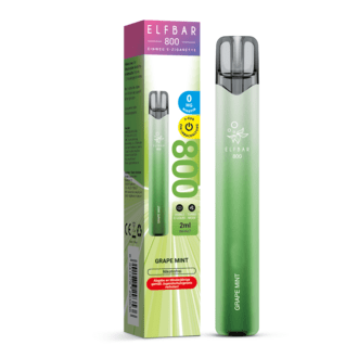 ELFBAR 800 Einweg E-Zigarette Nikotinfrei Grape Mint ca.800 Züge