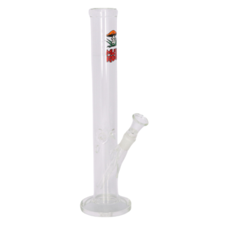 Super Heroes Glasbong Ice Zylinder, transparent/Mushroom, H.39cm, Ø5cm, Glaschillum 18er Schliff