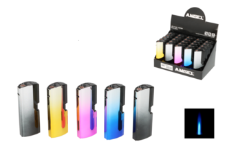 Angel Feuerzeug Jet, Metallhülle Rainbow 4 Farben, nachfüllbar